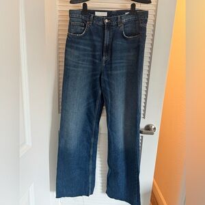 Zara TRF High Rise Wide Leg Jeans